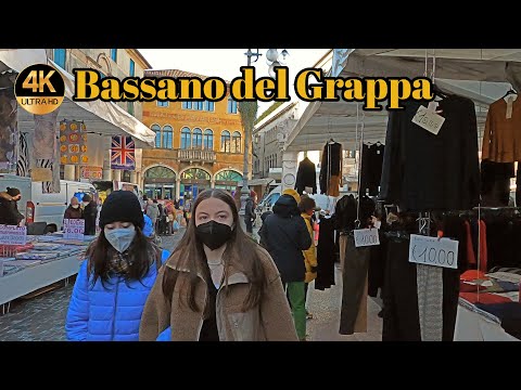 Bassano del Grappa Italy virtual city walk ⁴ᴷ⁶⁰