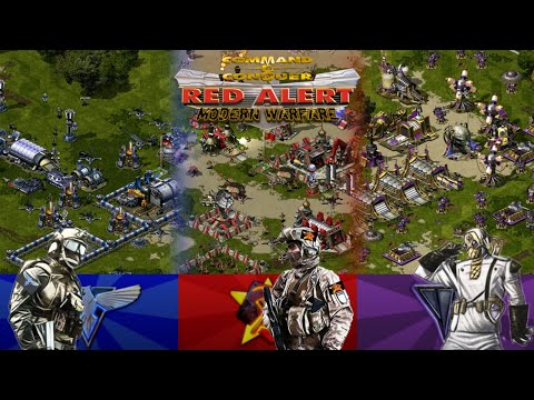 Red Alert 2 - Modern Warfare Mod | 3 Side War | Mod Showcase | Yuri Is Master!!