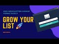 How to Add Newsletter Signup Forms in Grigora Website Editor