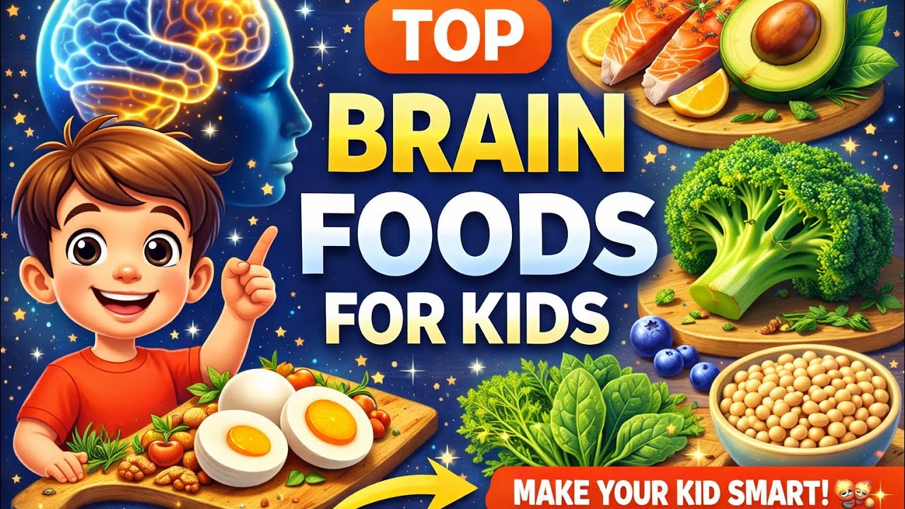 Brain Development Top 12 Foods for Kids| MAKE YOUR KID SMART - YouTube