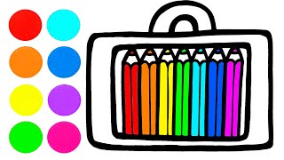 Diseño de caja de lápices de colores de dibujos animados