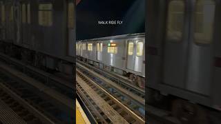 NYC Train in LATE Night🚆 #trainshorts #trainvideo #train #trains #nycsubway #nyc