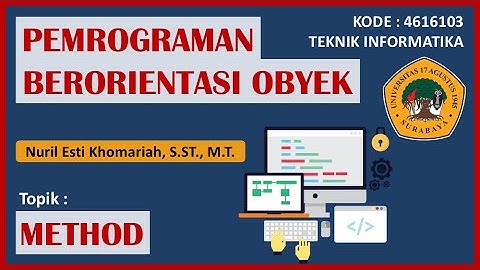 Materi Online - Method - Pemrograman Berorientasi Obyek PBO JAVA Netbeans GUI
