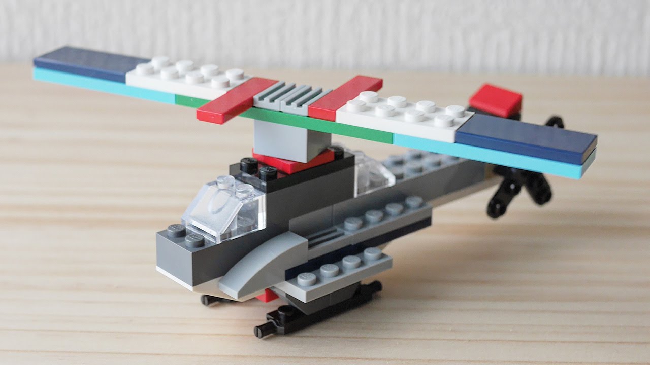 Building A Lego Helicopter Using Classic レゴ ヘリコプターの作り方 Youtube