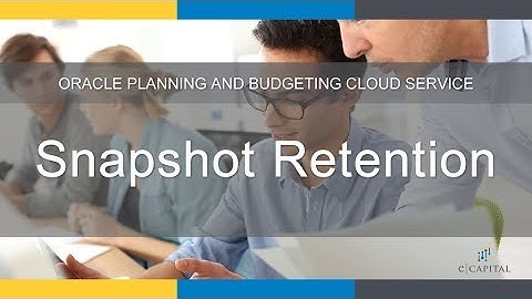 Snapshot Retention Policy Update [Oracle PBCS Update - June 2018]