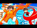 ربلوكس بنينا اطول زحليقة بالعالم ! Build A Waterslide