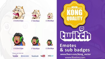 I will create express custom twitch emotes,sub badges