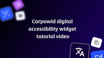 Corpowid digital accessibility widget tutorial video