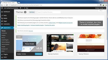 Install Vertikal WordPress Theme