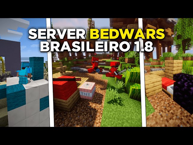 MINECRAFT SERVER BEDWARS : Solo, Time, Dupla, Trio e Quarteto