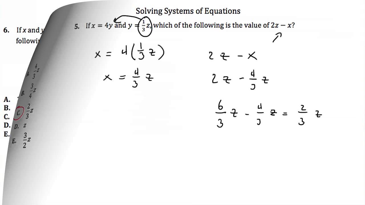 ACT Math - Intermediate Algebra Worksheet - YouTube