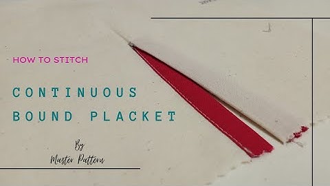 Continuous Bound Sleeve Placket. #Sewing tips