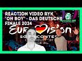 REACTION VIDEO -  RYK - DAS DEUTSCHE FINALE 2024 - EUROVISION 2024 GERMANY