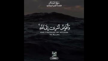 أجمل حالات واتس اب قرآن كريم بصوت هزاع البلوشي |  صوته يريح القلب | وأفوض امري الي الله  💚"