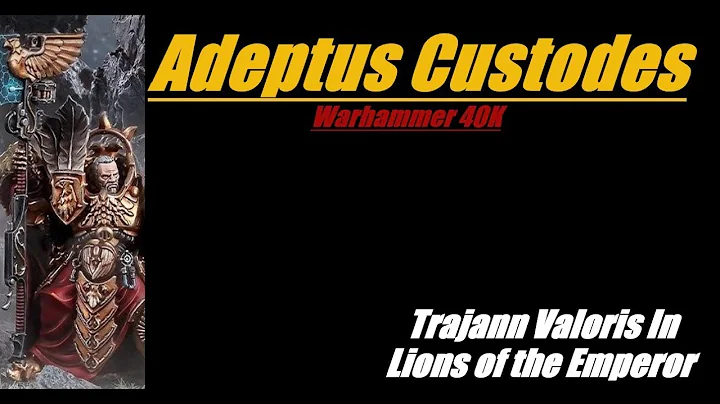 Adeptus Custodes Trajann Valoris In Lions Why Dive Warhammer 40K 10th Edition