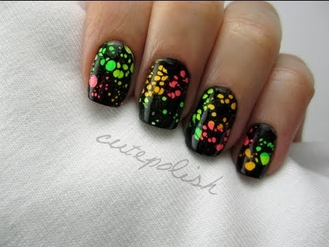 Water Spotted Nail Art