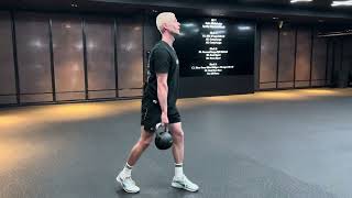 Staggered 2 KB Deadlift