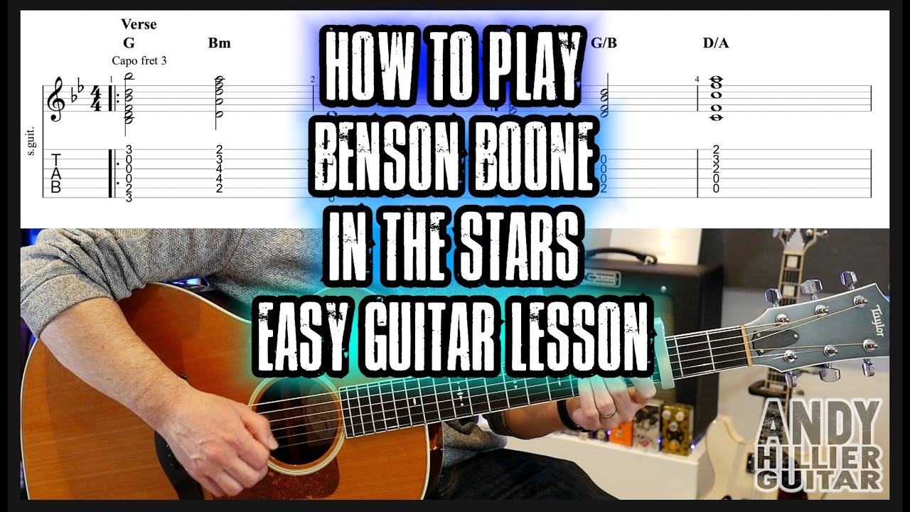How to play Benson Boone In the Stars Guitar Tutorial Lesson YouTube