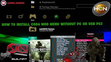 How to Install COD4 Mod menu Without PC or USB PS3