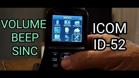 ICOM ID-52 Beep/Voice announce Volume Sinc with Radio Volume