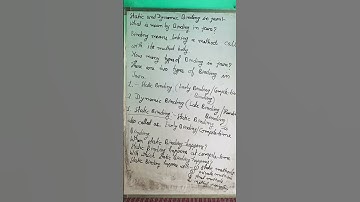 static and dynamic binding in Java#java #programming