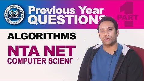 Most Important Questions | NTA UGC NET Computer Science 2020 | Algorithms PYQ