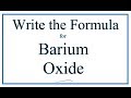 Barium Oxide and Ionic Compounds