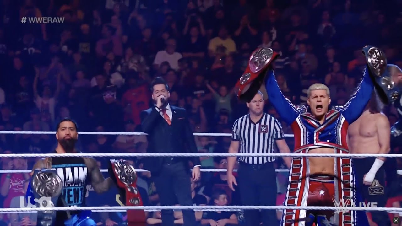 Jey and Cody 'First Title Defence' Entrance WWE RAW, Oct. 9, 2023