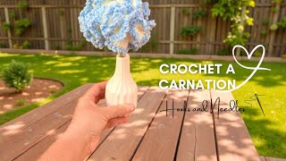 How to crochet a Carnation flower - simple beginner-friendly steps. (Hindi/Urdu)