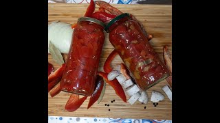 Gogosari marinati în miere. Ardei grasi cu ciuperci in miere de albine. In bucataria Sabinei.