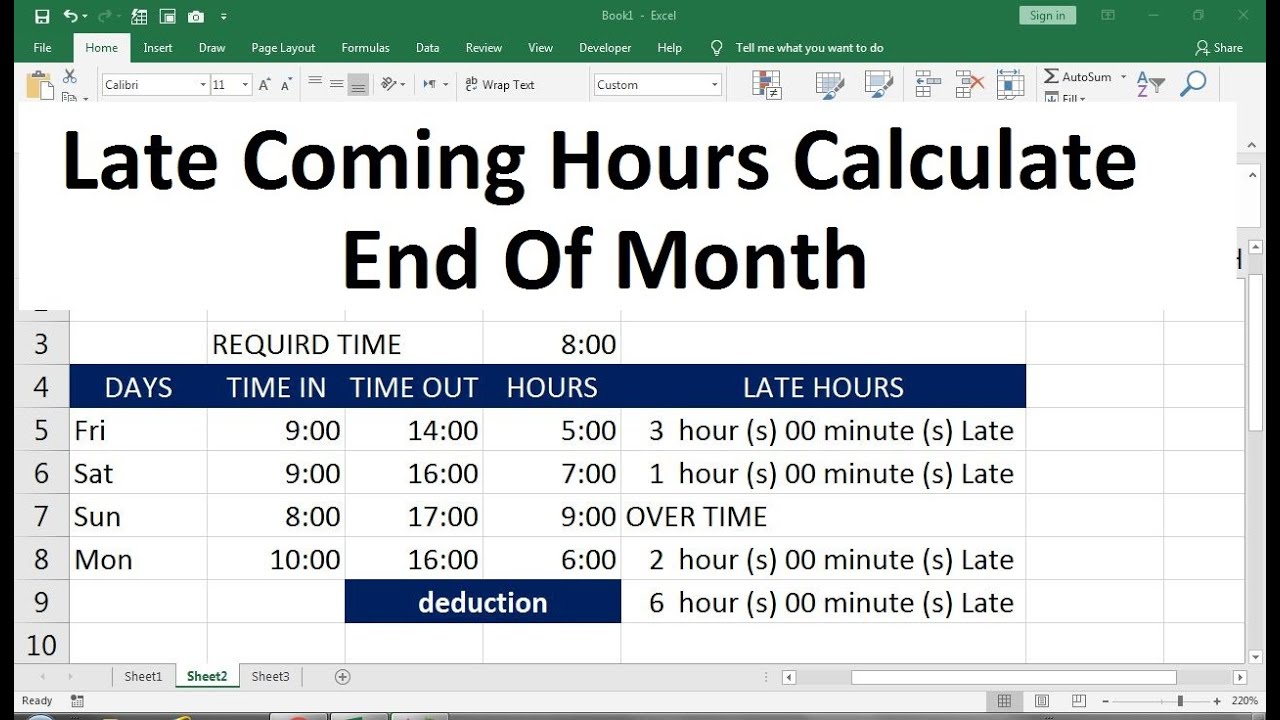 salary-deduction-for-late-coming-formula-in-excel-youtube