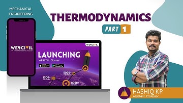 DEMO CLASS No.5 | THERMODYNAMICS I CONCEPT OF THERMODYNAMICS  I Part-01 | WE4CIVIL CLASSES I KWA AE