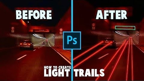HOW TO CREATE LIGHT NEON TRAILS LINES IN PHOTOSHOP | LONG EXPOSURE | (2017)