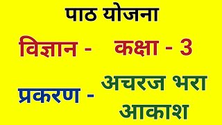 विज्ञान पाठ योजना कक्षा 3 - अचरज भरा आकाश | Science Lesson Plan class - 3 for Bed/D.el.ed/BTC/Nios