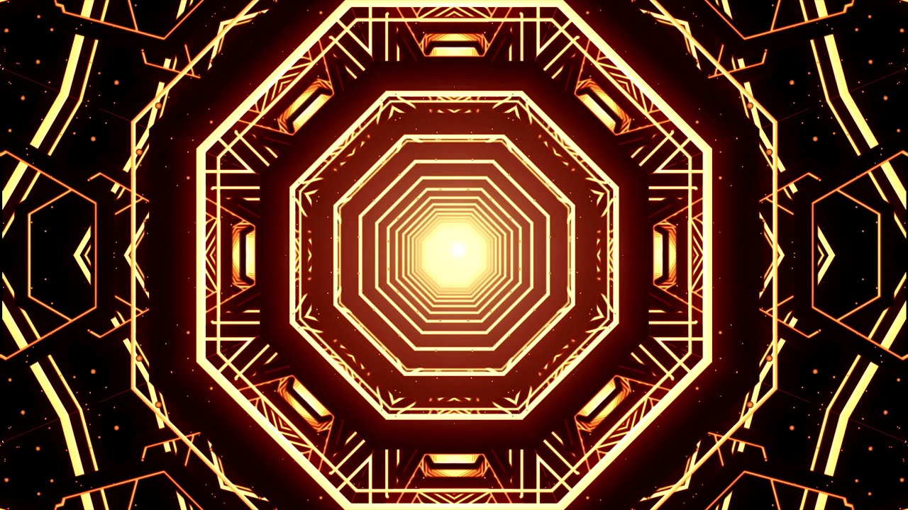 4K Abstract Sci-Fi Tunnel VJ Motion Background || Neon Light Tunnel ...
