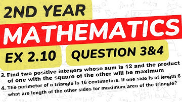 FSC Math Part 2 Chapter 2 | Differentiation | Ex 2.10 | question 3 & 4 | 2nd year math | #maths