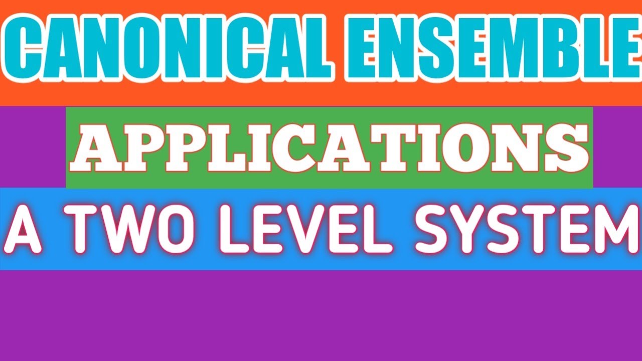 APPLICATIONS OF CANONICAL ENSEMBLE : A TWO LEVEL SYSTEM
