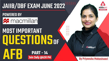 JAIIB/DBF Exam June 2022 | Most Important Questions of AFB Powered By MacMillan Part 14