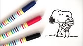 ２０１８年は戌年 スヌーピーの描き方 犬の描き方 年賀状イラスト 人気キャラクター How To Draw Snoopy 그림 Youtube