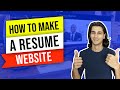 ✅ How to Make a Resume Website in 2021