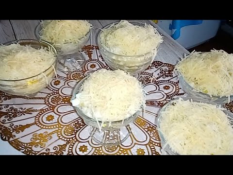Салат “Заботливая жена”. Салат из 4- х ингредиентов