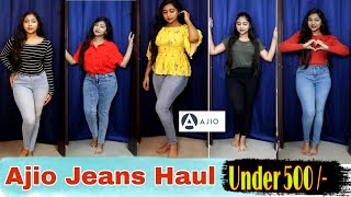 Ajio Jeans Haul | All Under 500| High waist Jeans | Sahithi