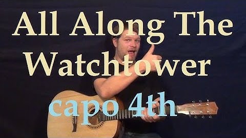 All Along the Watchtower (Bob Dylan) Easy Strum Guitar Lesson - How to Play Chords Beginner