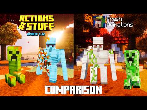 ACTIONS & STUFF 1.12 Bedrock vs FRESH ANIMATIONS Java Comparison
