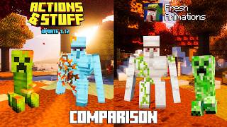 ACTIONS & STUFF 1.12 Bedrock vs FRESH ANIMATIONS Java Comparison