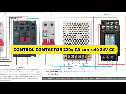 Esquemas eléctricos: Control de contactor 220v CA con relé 24V CC