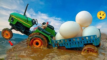 Diy tractor stuck in mud with Egg mini science project part15। Diy tractor।fasa tractor।