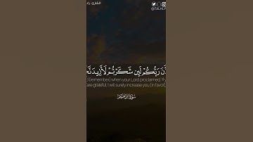 ﴿وَإِذ تَأَذَّنَ رَبُّكُم لَئِن شَكَرتُم لَأَزيدَنَّكُم ..﴾ #اكسبلور #لايك •القارئ: راشد الحليبة