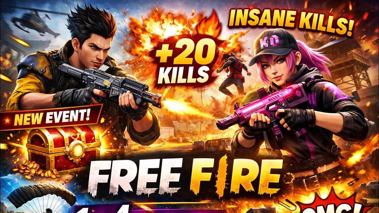 🔥 Free Fire Long Gameplay 😱 | Solo vs Squad | Full Match Booyah 🏆