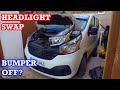 New headlight in the trafic.Bumper removal tips